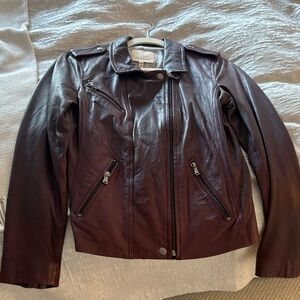 Rebecca Taylor Deep Brown Leather Jacket